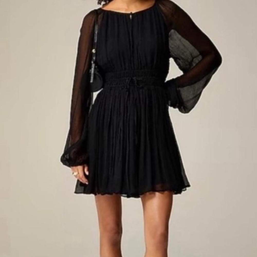 J. Crew Elena Long-Sleeve Mini Dress